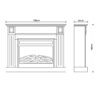 Berwick 2000W Electric Fireplace Heater