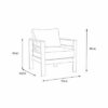 Paris 5 Seater Sofa Lounge Set Aluminium White - Image 2