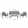 New Charcoal Outdoor Aluminium Sofa Lounge Setting Furniture Set - Image 2
