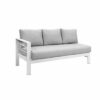 New White Outdoor 2-in-1 Aluminium Sofa Lounge Dining Table Setting - Image 5