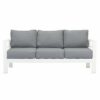 Paris 3 +2 Seater Lounge White Aluminium Sofa Set - Image 2