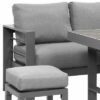 New Charcoal Outdoor 2-in-1 Aluminium Lounge Dining Table Setting - Image 9