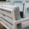 New White Outdoor Aluminium Sofa Lounge Setting Arm Chairs, Table. - Image 3