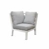 New White Outdoor Aluminium Sofa Lounge Setting Arm Chairs, Table. - Image 8
