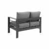 New Charcoal Aluminium Outdoor 6 Seater L-Shaped Lounge Setting - Image 4