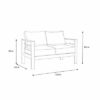Paris 3 +2 Seater Lounge White Aluminium Sofa Set - Image 6
