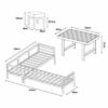 White 2-in-1 Aluminium Sofa Lounge Outdoor Dining Table Setting - Image 7