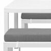 NEW 3pc White Garden Lounge Aluminium Outdoor Bench Dining Set - Image 9