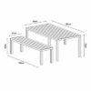 NEW 3pc Charcoal Garden Lounge Aluminium Outdoor Bench Dining Set - Image 7