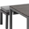 NEW 3pc Charcoal Garden Lounge Aluminium Outdoor Bench Dining Set - Image 8