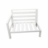 New White Outdoor Aluminium Sofa Lounge Set Arms Chairs Table - Image 4