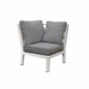New White Outdoor Aluminium Sofa Lounge Set Arms Chairs Table - Image 8