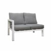 New White Outdoor Aluminium Sofa Lounge Set Arms Chairs Table - Image 9
