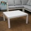 New White Outdoor Aluminium Sofa Lounge Set Arms Chairs Table - Image 10