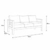 Paris 5 Seater Sofa Lounge Set Aluminium White - Image 3