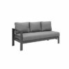 Paris 6 Seater Charcoal Aluminium L Shaped Sofa Lounge - Image 7