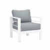Paris 5 Seater White Aluminium Sofa Lounge Set - Image 7