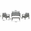 Manly 4 Seater Sofa Lounge Set Aluminium (Charcoal) - Image 2