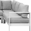 Paris 6 Seater White Aluminium L Shaped Sofa - Image 11