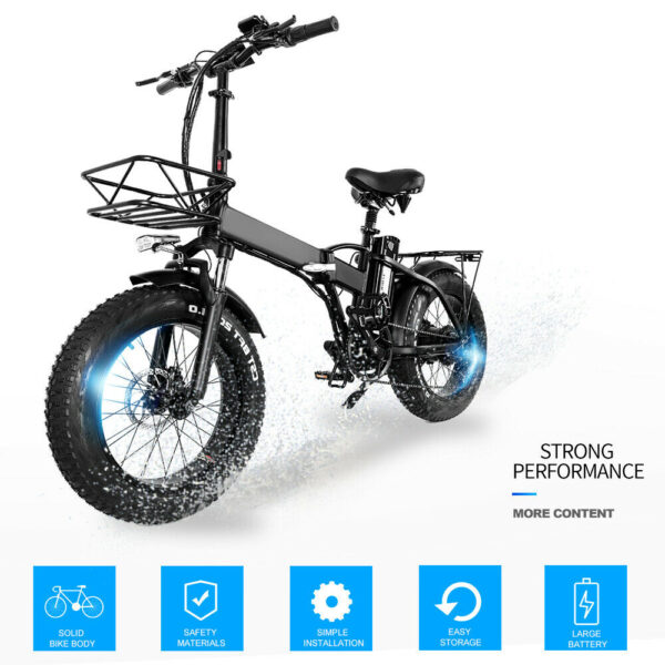 KRISTALL GW20 48V15AH 750W FAT TIRE FOLDING EBIKE - Image 2