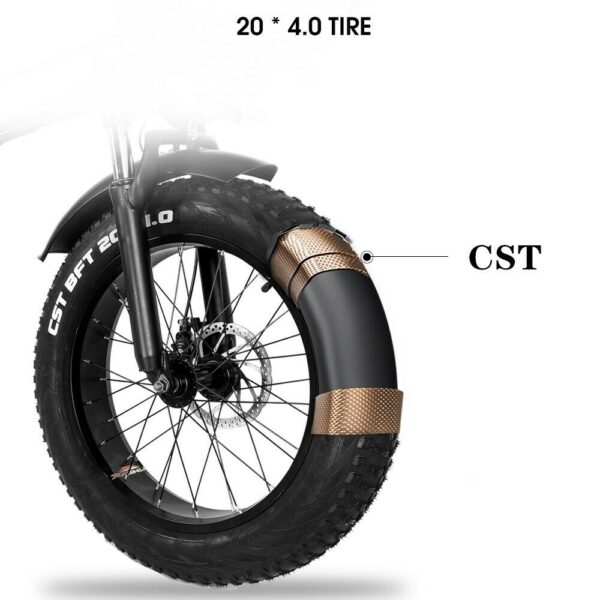 KRISTALL GW20 48V15AH 750W FAT TIRE FOLDING EBIKE - Image 9