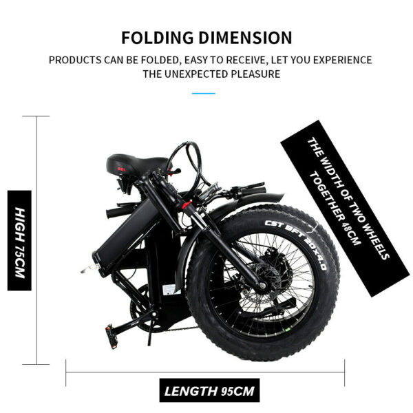 KRISTALL GW20 48V15AH 750W FAT TIRE FOLDING EBIKE - Image 12