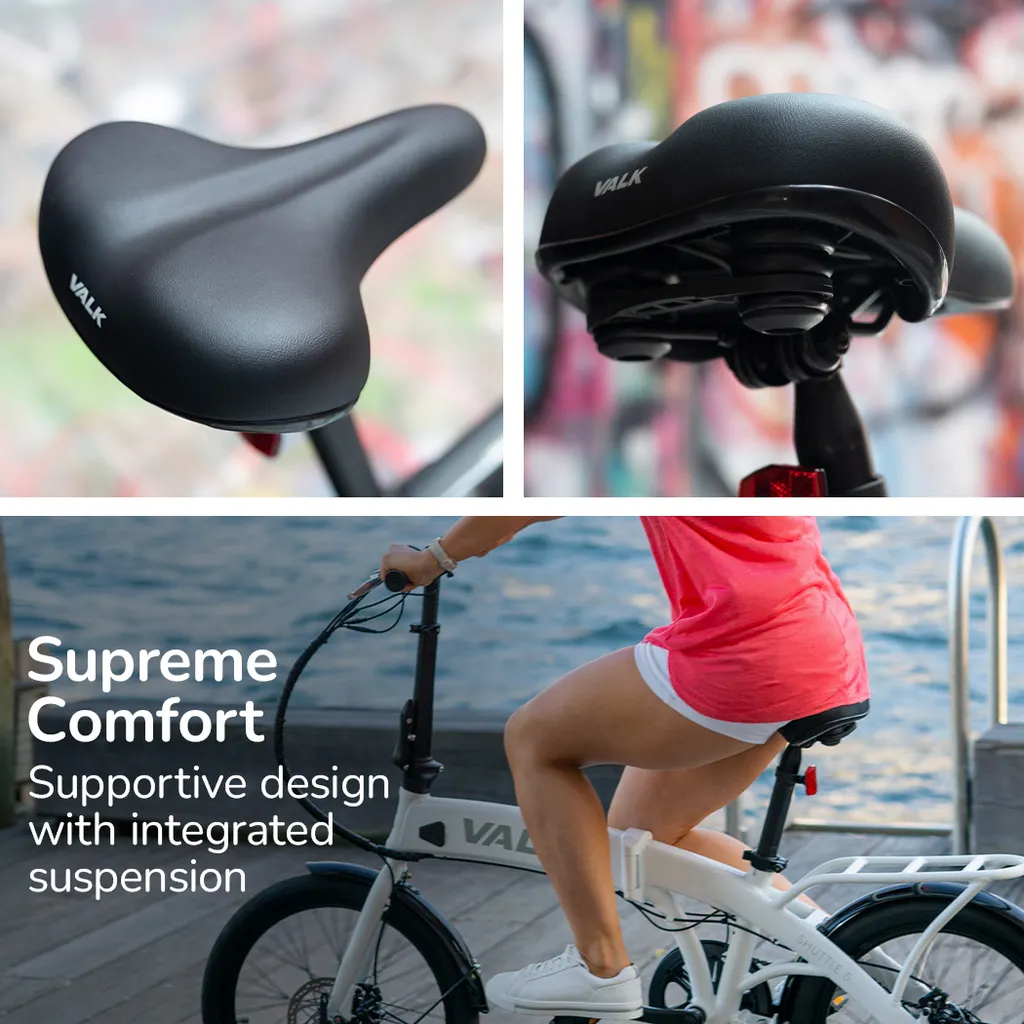 VALK Shuttle 5 Electric Folding Bike, 20" Tyres, Shimano 7-Speed, White 10 VALK Shuttle 5 Electric Folding Bike, 20" Tyres, Shimano 7-Speed, White - Image 10