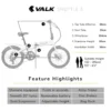 VALK Shuttle 5 Electric Folding Bike, 20" Tyres, Shimano 7-Speed, White - Image 5