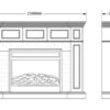 Hudson Electric Fireplace Stone Veneer Mantel & 30" Moonlight Insert - Image 5