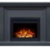 Kingsley 2000W Grey Electric Fireplace Mantel