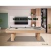 8FT Simple Modern Pool Table Wood Grain Gray or Black Felt - Image 3