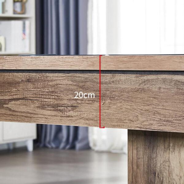 8FT Simple Modern Pool Table Wood Grain Gray or Black Felt - Image 10