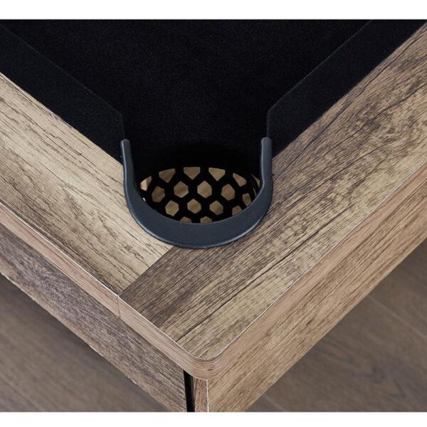 8FT Simple Modern Pool Table Wood Grain Gray or Black Felt - Image 7