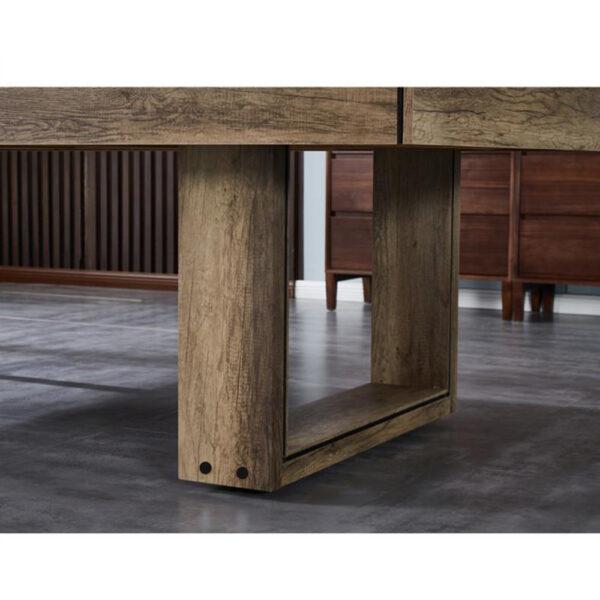 8FT Simple Modern Pool Table Wood Grain Gray or Black Felt - Image 6