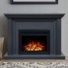 Kingsley Electric Fireplace Grey Mantel Suite & 30" Moonlight Insert - Image 2