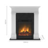 Dimplex 1500W Taylor Mini Suite 86 cm Electric Firebox LED Flame - Image 4