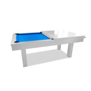 White Frame Slate Dining Pool Table