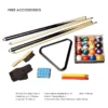 QUESLA 7FT Luxurious Slate Pool / Dining / Billiard Table – White Frame with Blue Felt (Free Accessories) - Image 9