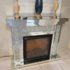 Diamond Crushed Mirrored Electric Fireplace (Glass Decorative) - Image 4