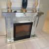 Diamond Crushed Mirrored Electric Fireplace (Glass Decorative) - Image 6