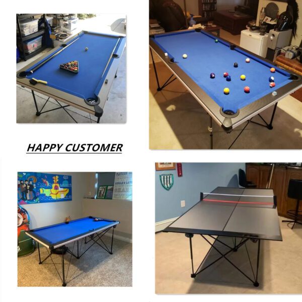 Portable Lydia 6FT Pool Table/Table Tennis Table With Free Accessories - Image 6
