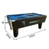 8FT Slate Coin Operated Pool Table Blue Felt - Image 5