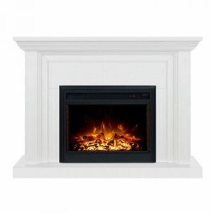 Kingsley White Mantel Electric Fireplace