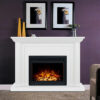 Kingsley 2000W Electric Fireplace White Mantel & 30″ Moonlight Insert - Image 3