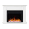 Cannes 1500W Electric Fireplace Heater White Mantel & 30" Reno Insert - Image 5