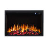 Cannes 1500W Electric Fireplace Heater White Mantel & 30" Reno Insert - Image 9