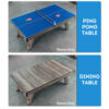 8FT 3 IN 1 Retro Pool Table - Dining, Table Tennis - Image 3