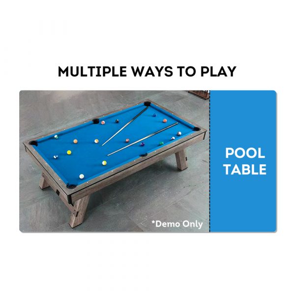 8FT 3 IN 1 Retro Pool Table - Dining, Table Tennis - Image 4