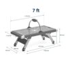 X3s 7FT Blue Air Hockey Table - Sleek Modern Blue - Image 8