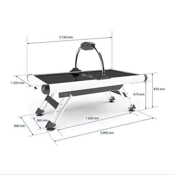 X3 7FT White Air Hockey Table - Sleek Modern White - Image 9